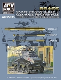 AFVクラブ1/35 Sd.kfz231/232用 金属製砲身/車幅指示棒セット         