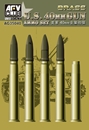 AFVクラブ1/35 米軍 40mm機関砲弾セット 砲弾4種、薬莢　計20個セット　真鍮製    