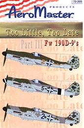 エアロマスター72-205 Fw190D-9 パート3 JG-2,3,ブラック5        