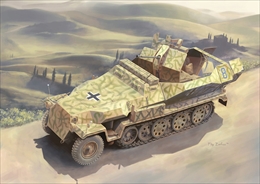 サイバーホビー1/35　WW.IIドイツ軍　Sd.Kfz.251/17 C型　対空自走砲/コマ