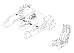 CMK1/48 JAS-39A/C グリペン 内装(キティホーク)               