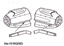 CMK1/32 ハインケル He111H-2/3 排気管(レベル)                