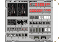 eduard1/24 P-51D ムスタング 警告表示板(トランペッター)           