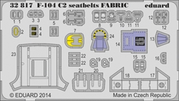 eduard1/32 F-104G スターファイター シートベルト 布製(イタレリ)       