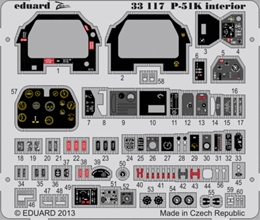 eduard1/32 P-51K ムスタング 計器板(タミヤ)                  
