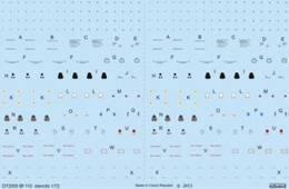 eduard1/72 Bf110 機体警告表示 ステンシル                     
