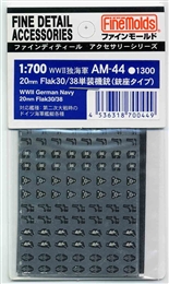 ファインモールドAM44 1/700 WW2 独海軍 20mm Flak30/38単装機銃 (銃座