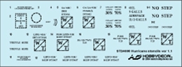 ホビーデカールST24008V1 ハリケーン 機体注意書                    