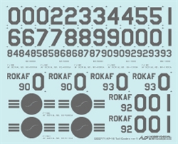 ホビーデカールTC32027V1 KF-16 ファイティングファルコン 韓国空軍 機体番号  