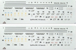 バラクーダデカールS48002 1/48 スピットファィア MK.1-6 ステンシル    