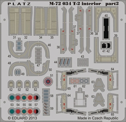 プラッツM72-34 1/72 航空自衛隊 T-2用 エッチングパーツ            