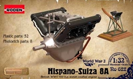 ローデン1/32 英・イスパノスイザ150hp水冷エンジン・WW1ディスプレイ     