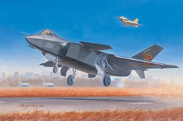 トランペッターモデル1/72 中国空軍 J-20戦闘機 “ブラックリボン”